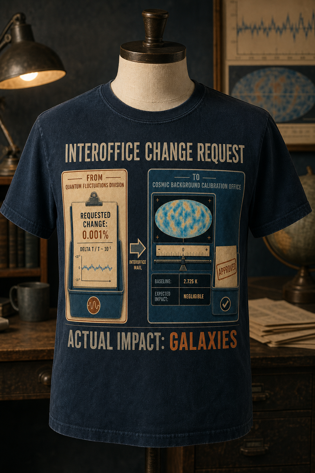 Cosmic Background Calibration Office Original Edition shirt mockup