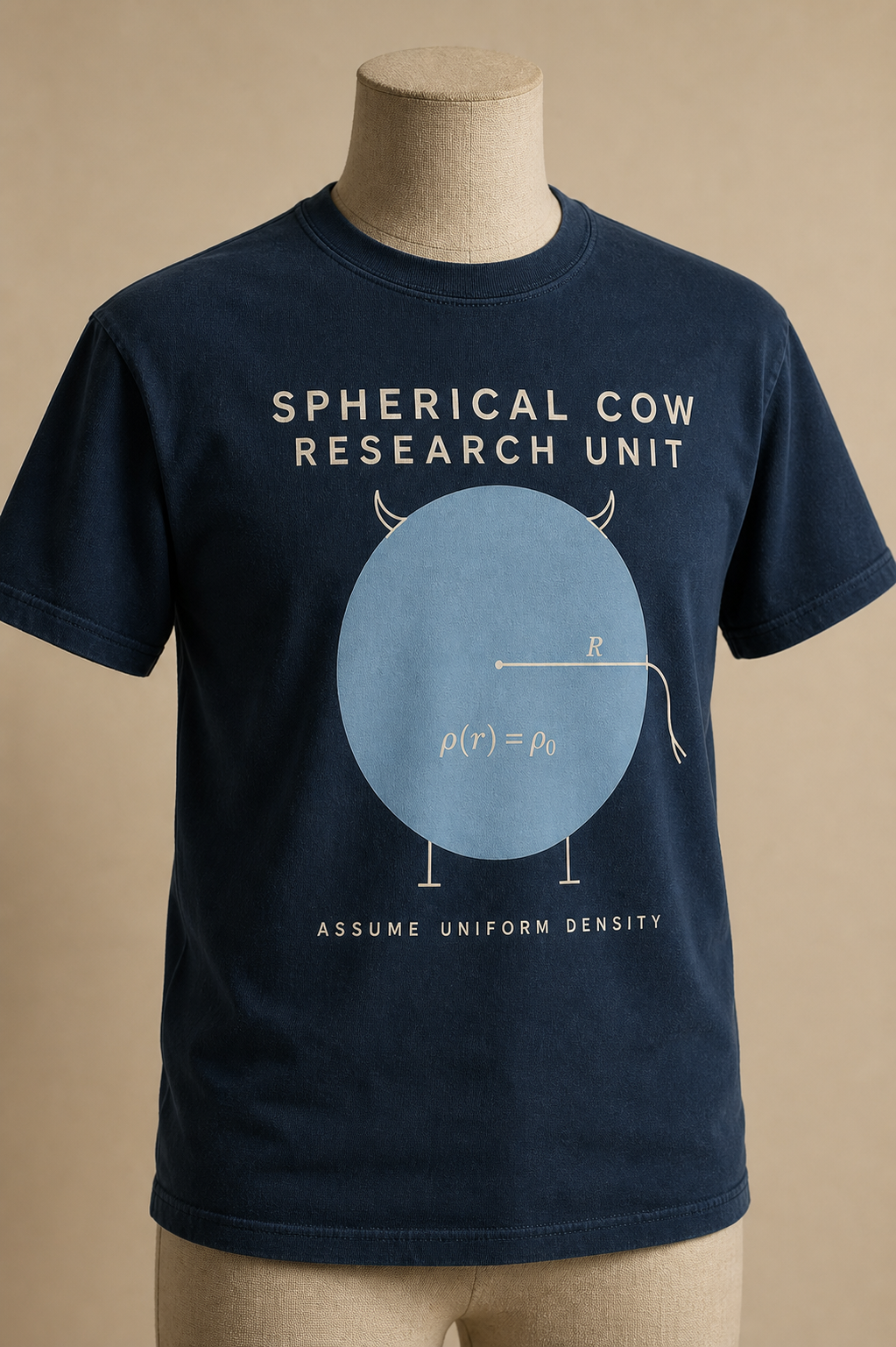 Spherical Cow Research Unit Original Edition shirt mockup