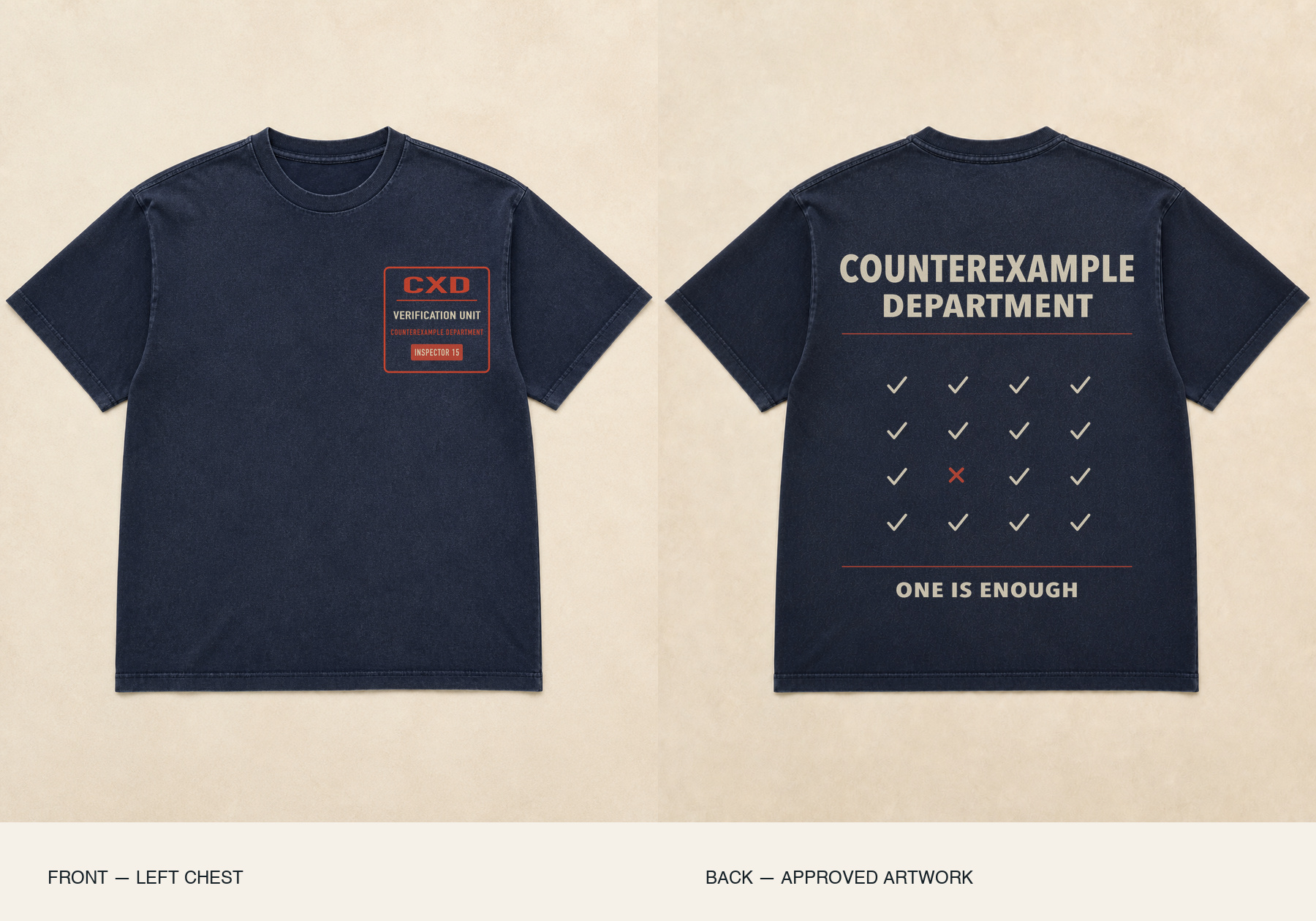Counterexample Department Crew Edition shirt mockup